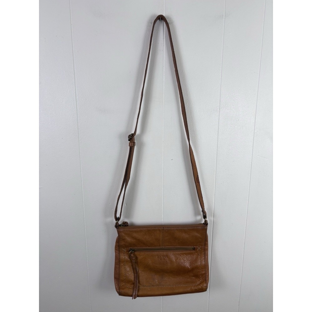 Margot Tan‎ Leather Shoulder Bag Retro Style  - READ - Picture 11 of 13